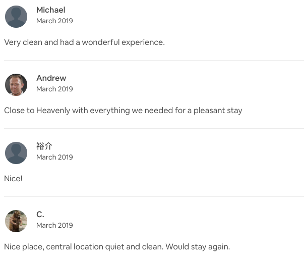 short term rental reviews